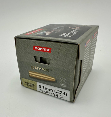 Norma Oryx 5.7mm (.224) 55gr - 100 ct box